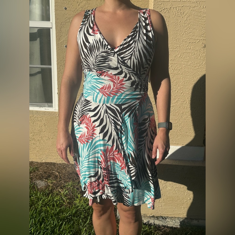 knit faux wrap dress